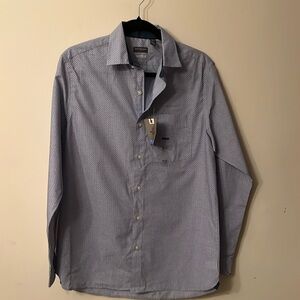 Van Heusen long sleeve button up shirt blue color